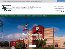 Tablet Screenshot of lakejacksonems.com